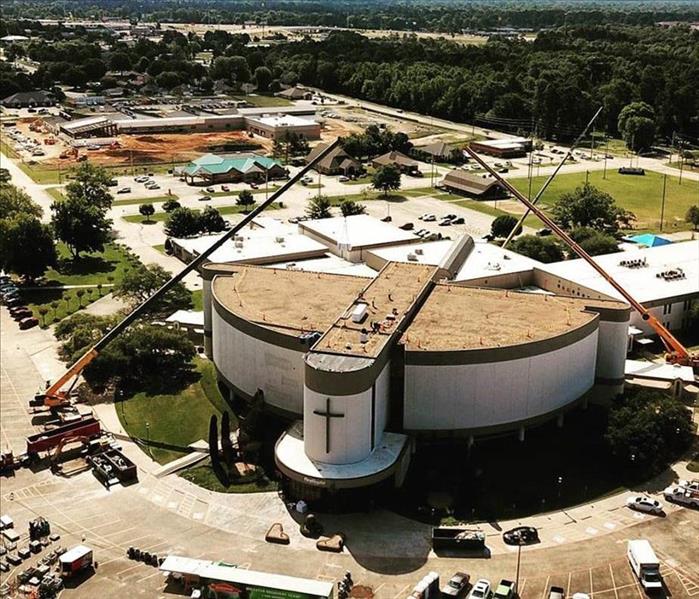 Exterior shot of a church in Houston.